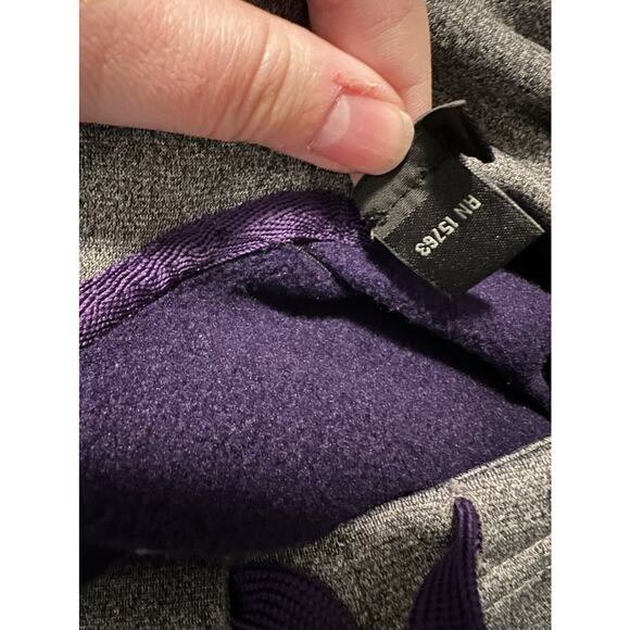 Champion Huskies Funnel Neck Hoodie Men’s Pullover Purple Gray Colorblock SZ M - Picture 9 of 11